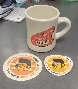Blue Suede Heart Mug