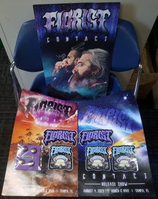Florist Tour Posters (3), 1 Signed + Buttons and Sticker